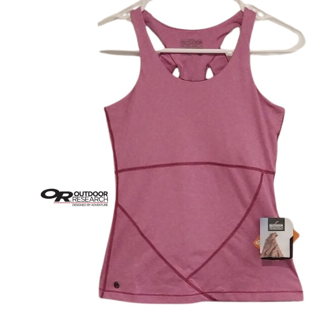 NWT Outdoor Research Women Amelia Wisteria (Violet) Athletic Top w/ Shelf Bra XS